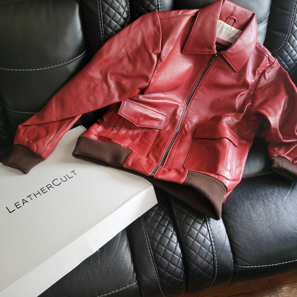 Red Bomber Jacket - Picture 2 of 5